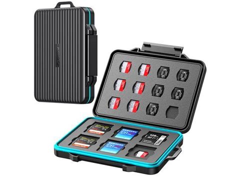 waterproof rfid shockproof sd card holder|ORICO 24 Slots SD Card Case Holder Water Resistant & Anti .